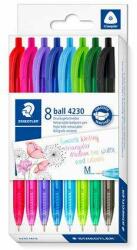 STAEDTLER Golyóstoll, 0, 5 mm, nyomógombos, STAEDTLER® "4230 M", 8 (GSCTS4230MC8)