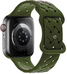 Hoco Curea silicon Hoco Flexible Bamboo compatibila cu Apple Watch 1/2/3/4/5/6/SE, 38/40/41mm, Oliv