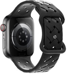 Hoco Curea silicon Hoco Flexible Bamboo compatibila cu Apple Watch 1/2/3/4/5/6/SE, 38/40/41mm, Gri