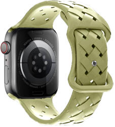 Hoco Curea silicon Hoco Flexible Bamboo compatibila cu Apple Watch 1/2/3/4/5/6/SE/7/8, 42/44/45/49mm, Nisipiu