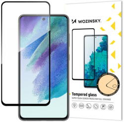 Wozinsky Tempered Glass Full Glue Super Tough Screen Protector Full Coveraged with Frame Case Friendly for Samsung Galaxy S21 FE black - pcone