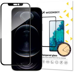 Wozinsky Tempered Glass Full Glue Super Tough Screen Protector Full Coveraged with Frame Case Friendly for iPhone 13 mini black - pcone