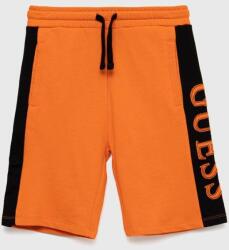Guess pantaloni scurți din bumbac pentru copii culoarea portocaliu, talie reglabila PPYX-SZB01E_23X