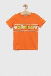 GUESS tricou de bumbac pentru copii culoarea portocaliu, cu imprimeu PPYX-TSB030_23X