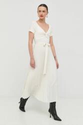 GUESS rochie culoarea alb, midi, evazati PPYY-SUD0MN_01X