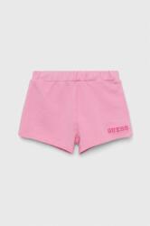Guess pantaloni scurți din bumbac pentru copii culoarea roz, neted PPYX-SZG01Y_30X