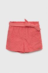 Guess pantaloni scurți din bumbac pentru copii culoarea roz, neted PPYX-SZG01K_30X