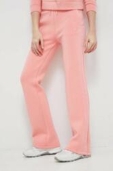 Guess pantaloni de trening femei, culoarea roz, cu imprimeu PPYX-SPD00Z_39X