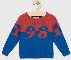 GUESS pulover de bumbac pentru copii culoarea rosu PPYX-SWB006_33X