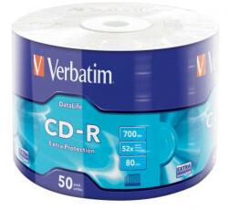 Verbatim CD-R 52X 700MB 50PK SHRINK (43787)