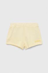 Guess pantaloni scurți din bumbac pentru copii culoarea galben, neted PPYX-SZG01Y_11X