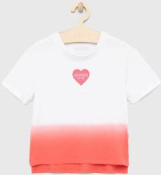 GUESS tricou de bumbac pentru copii culoarea alb PPYX-TSG056_00X