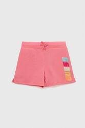 Guess pantaloni scurti copii culoarea roz, cu imprimeu, talie reglabila PPYX-SZG015_30X