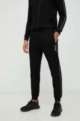 Guess pantaloni de trening barbati, culoarea negru, cu imprimeu PPYX-SPM026_99X