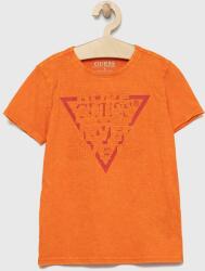 GUESS tricou de bumbac pentru copii culoarea portocaliu, cu imprimeu PPYX-TSB02S_23X