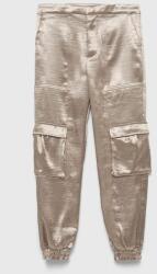 GUESS pantaloni copii culoarea auriu, neted PPYX-SPG01A_10Y