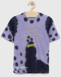 GUESS tricou de bumbac pentru copii culoarea violet, modelator PPYX-TSB034_04X