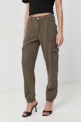 Guess pantaloni femei, culoarea verde, fason cargo, high waist PPYX-SPD06R_97X
