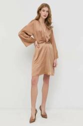 GUESS rochie culoarea maro, mini, evazati PPYX-SUD02I_88X