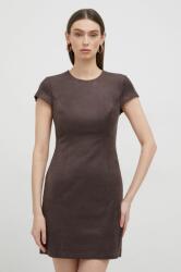 GUESS rochie culoarea maro, mini, drept PPYX-SUD030_88X