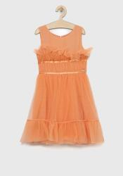 Guess rochie fete culoarea portocaliu, mini, evazati PPYX-SUG01D_24X