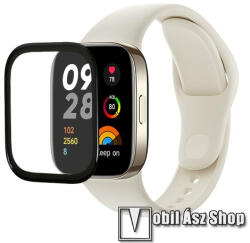 Okosóra Flexible Nano Glass okosóra flexibilis üvegfólia - 1db - 3D Curved, A teljes kijelzőt védi! - FEKETE - Xiaomi Redmi Watch 3 / Redmi Band 3