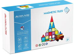 Magplayer Set de constructie magnetic 3D - 46 piese (MPL-46) Jucarii de constructii magnetice