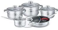 BOHMANN Set de oale din inox Bohmann, 10 piese, interior marmorat (BH 1241-10)