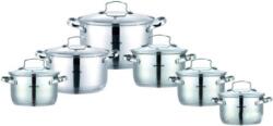 BOHMANN Set oale 12 piese cu capace Bohmann, tigaie granit, inductia, Inox (BH 71912)