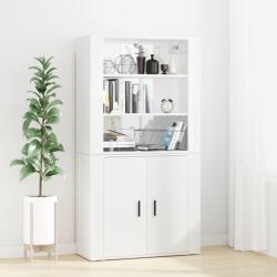 vidaXL Dulap înalt, alb extralucios, lemn compozit (3185361) Comoda