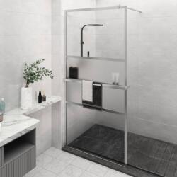 vidaXL Paravan duș walk-in cu raft crom 115x195 cm sticlă ESG/aluminiu (3185504)