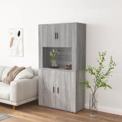 vidaXL Dulap înalt, gri sonoma, lemn compozit (3185357) Comoda