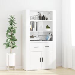 vidaXL Dulap înalt, alb extralucios, lemn compozit (3185377) Comoda