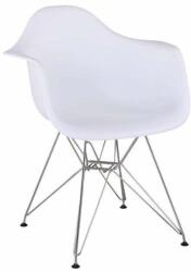  Fotel, króm/műanyag fehér, FEMAN 3 NEW (0000363730)
