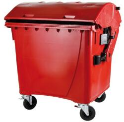  1100 L-es nagyméretű íves tetejű hulladékgyűjtő (piros) (07_0014-6_szemetgyujto_kontener)