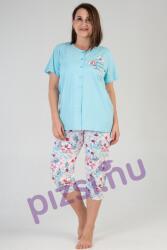 Vienetta Extra méretű halásznadrágos gombos női pizsama (NPI8902 1XL)