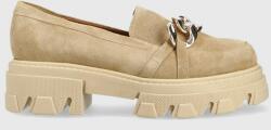 Charles Footwear bőr mokaszin Mey bézs, női, platformos, Mey. Loafer - bézs Női 40