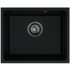 SINK Quality Mosogató minőségi Crypton 55, gránit konyhai mosogató 460x375x205 mm + fekete szifon, fekete, SKQ-CRY. C. 1KBO. 55. XB (SKQ-CRY.C.1KBO.55.XB)