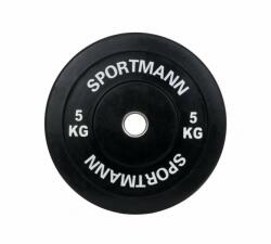 Sportmann Greutate Cauciuc Bumper Plate SPORTMANN - 5 kg / 51 mm - Negru (SM1251-1) - esell