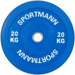 Sportmann Greutate Cauciuc Bumper Plate SPORTMANN - 20 kg / 51 mm - Albastru (SM1259)