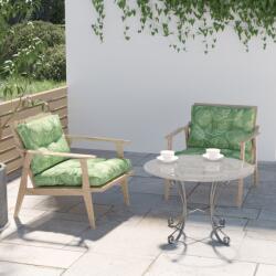 vidaXL Perne de paleți, 2 buc. , model cu frunze, textil (360664)