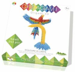 CreativaMente - Creagami 3D origami szettek Creagami -3D origami készlet, Papagáj (kicsi) (CRE713)