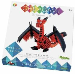 CreativaMente - Creagami 3D origami szettek Creagami -3D origami készlet, Sárkány (közepes) (CRE723)
