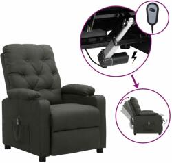 vidaXL Fotoliu rabatabil electric, gri închis, material textil (3098840)