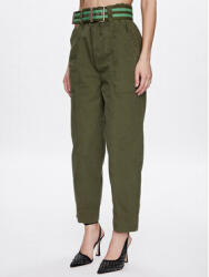 Pinko Pantaloni din material Rigore 100685 A0I4 Verde Relaxed Fit