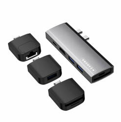 Caruba Caruba, Hub USB-C Multi Functional, 9-in-1, Space Gray