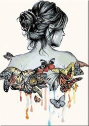 Zuty Pictură pe numere Femeie fluture (1500240) Carte de colorat