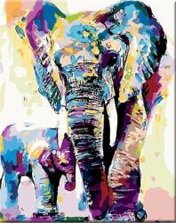 Zuty Pictură pe numere Elefanții pictați (2019241) Carte de colorat