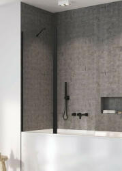 Radaway Nes Black PND II balos kádparaván 100x150 átlátszó üveg, fekete profil 100091005401L (10009100-54-01L)