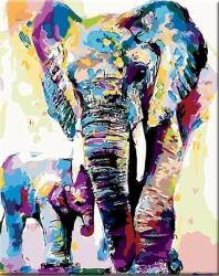 Zuty Pictură pe numere Elefanții pictați (2019240) Carte de colorat